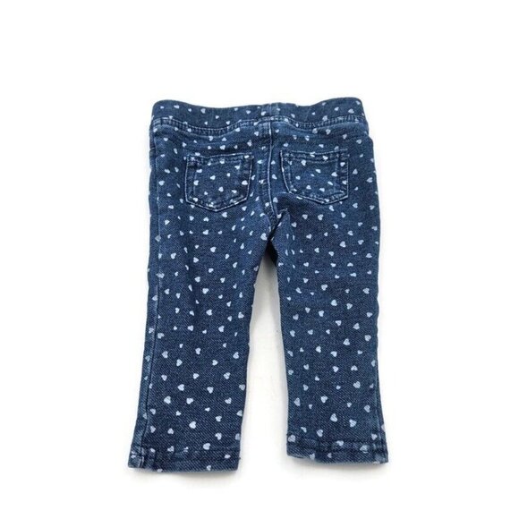 Infant Girls‎ sz 9m OshKosh Bgosh Denim White Polka Dot Jeans - Picture 2 of 3